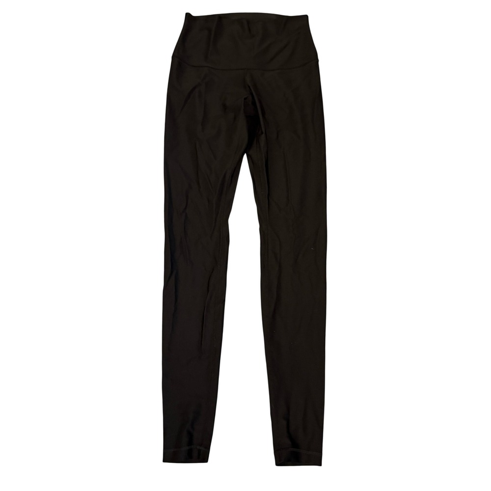Lululemon Shiny Black High Rise Leggings Womens‎ Small Black Yoga Tights